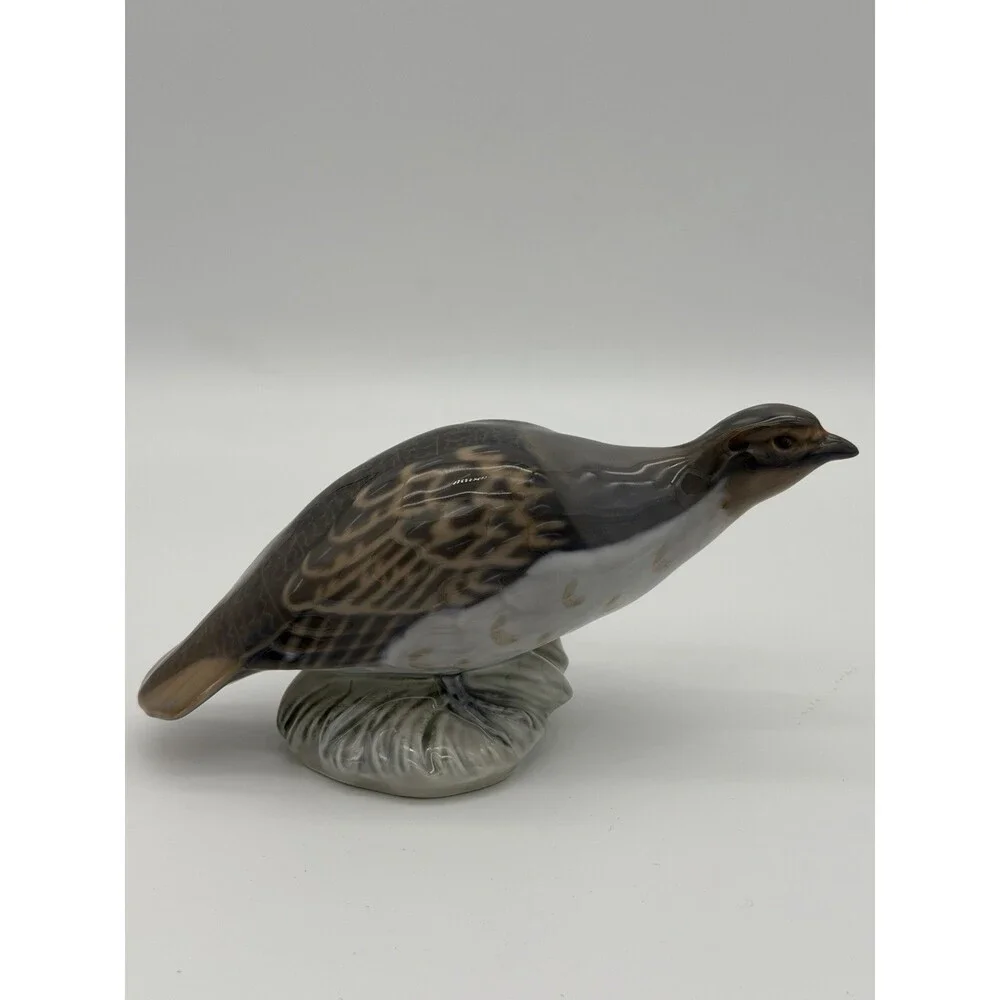 Royal Copenhagen Partridge Bird Porcelain Denmark Signed Peter Herold Figurine